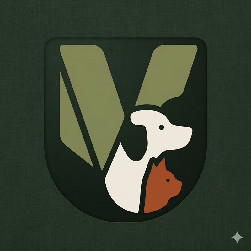 Logo VizinPets — escudo verde com cachorro e gato